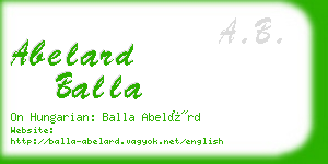 abelard balla business card